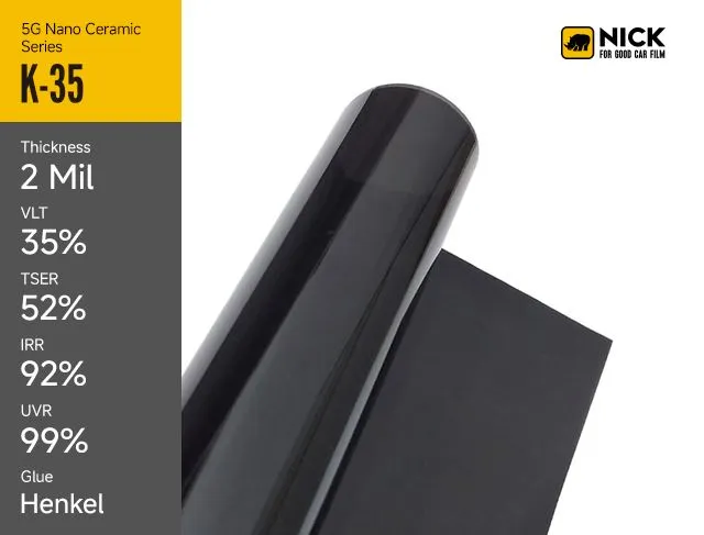 Ffilm Ffenestr Ceramig Nano A Ffilm Solar Ar gyfer Amddiffyniad Uwch